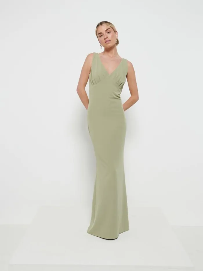 Pretty Lavish Bridesmaid Dresses Esmee Crepe Maxi Bridesmaid Dress Olive 8211 Women Pretty Lavish Bridesmaid Dresses Esmee Crepe Maxi Bridesmaid Dress Olive 8211 Women