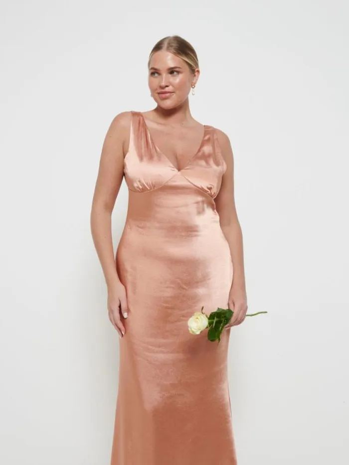 Pretty Lavish Bridesmaid Dresses Esmee Maxi Bridesmaid Dress Matte Cinnamon 8211 Women