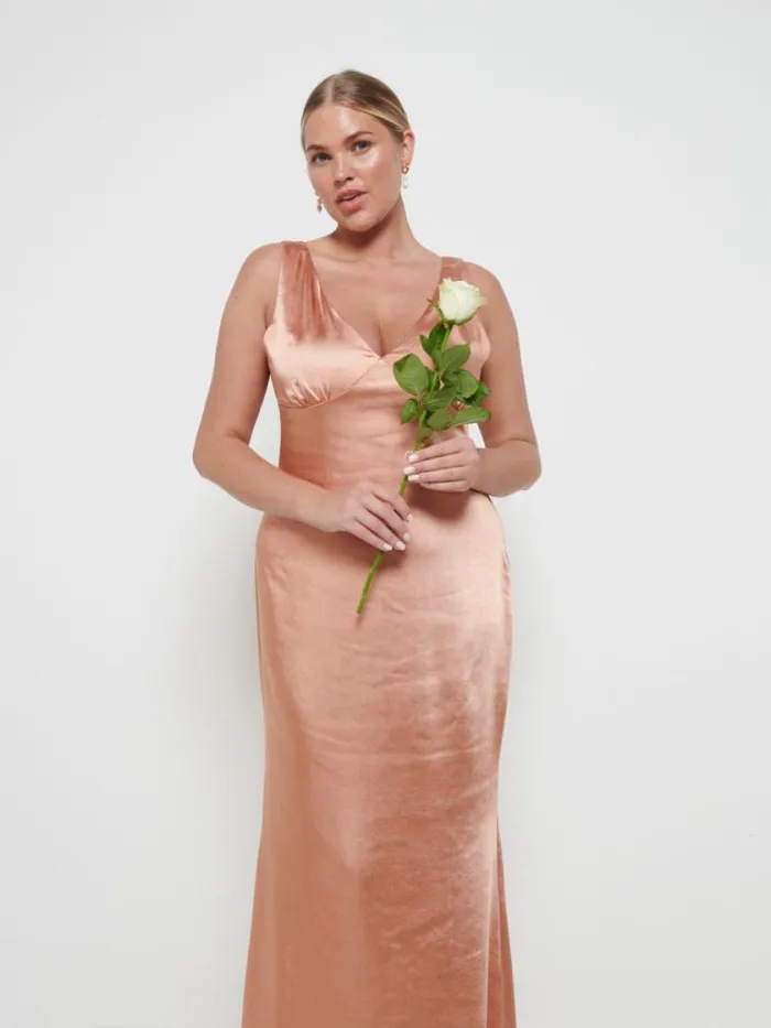 Pretty Lavish Bridesmaid Dresses Esmee Maxi Bridesmaid Dress Matte Cinnamon 8211 Women