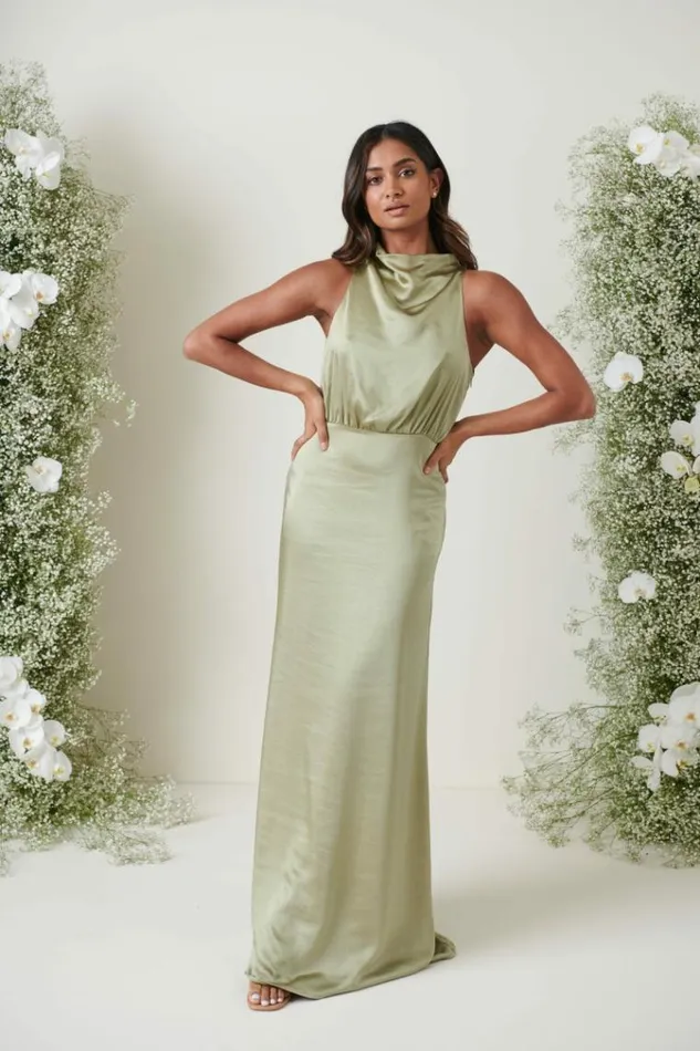 Pretty Lavish Bridesmaid Dresses Farrah Maxi Bridesmaid Dress Olive 8211 Women
