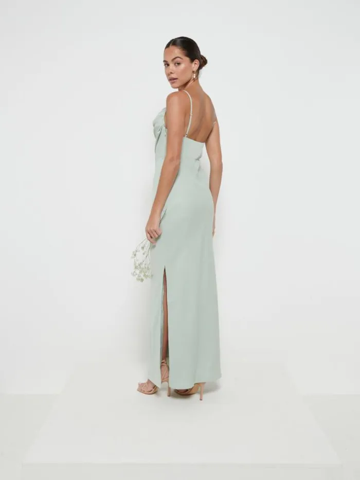 Pretty Lavish Bridesmaid Dresses Keisha Cowl Neck Maxi Bridesmaid Dress Sage 8211 Women