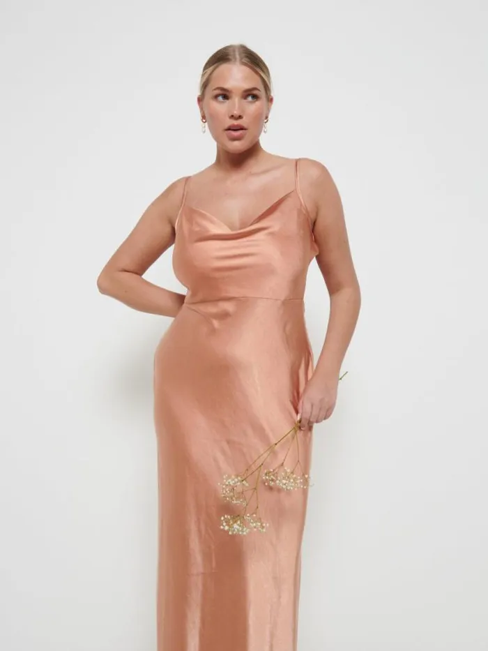 Pretty Lavish Bridesmaid Dresses Keisha Maxi Bridesmaid Dress Matte Cinnamon 8211 Women