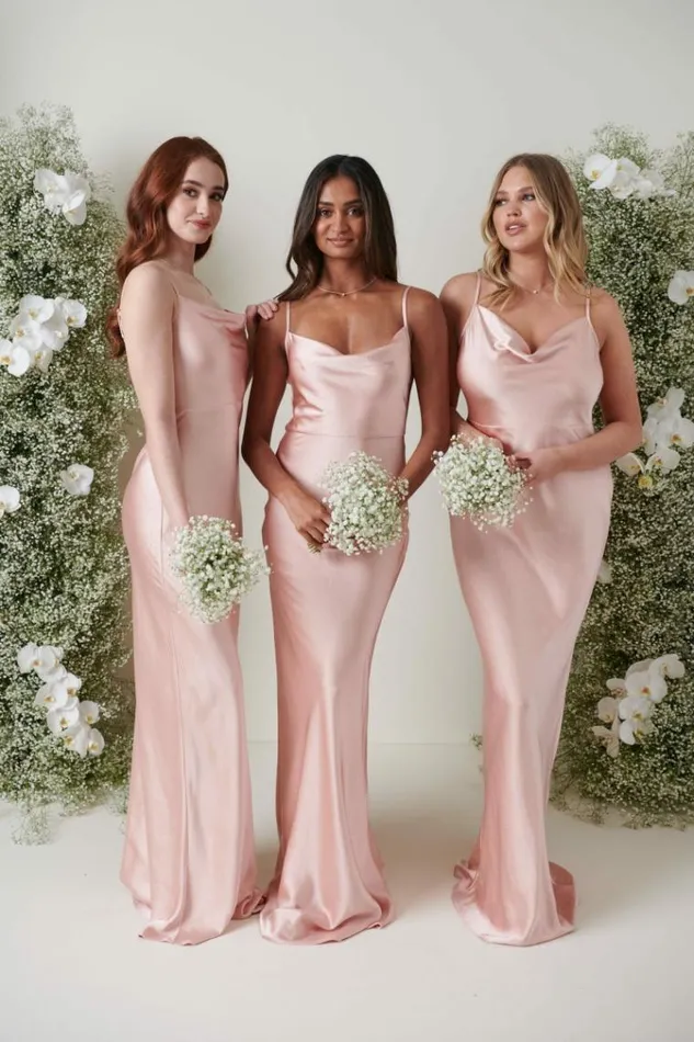 Pretty Lavish Bridesmaid Dresses Keisha Maxi Bridesmaid Dress Matte True Blush 8211 Women