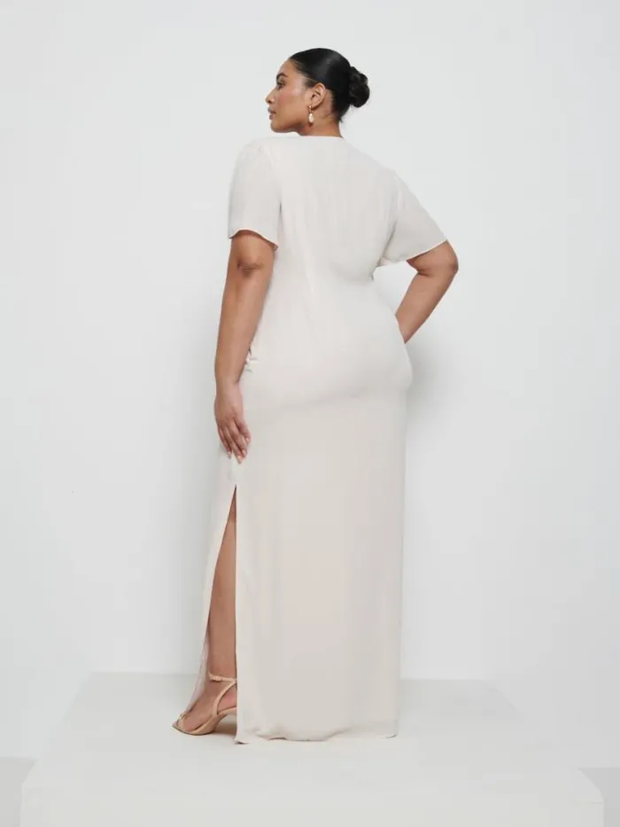 Pretty Lavish Chiffon Bridesmaid Dresses Edie Chiffon Maxi Bridesmaid Dress Curve Champagne 8211 Women