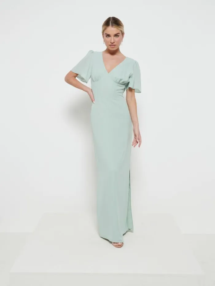 Pretty Lavish Chiffon Bridesmaid Dresses Edie Chiffon Maxi Bridesmaids Dress Sage 8211 Women