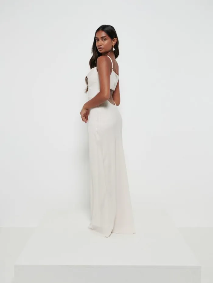 Pretty Lavish Chiffon Bridesmaid Dresses Keisha Chiffon Maxi Bridesmaid Dress Champagne 8211 Women