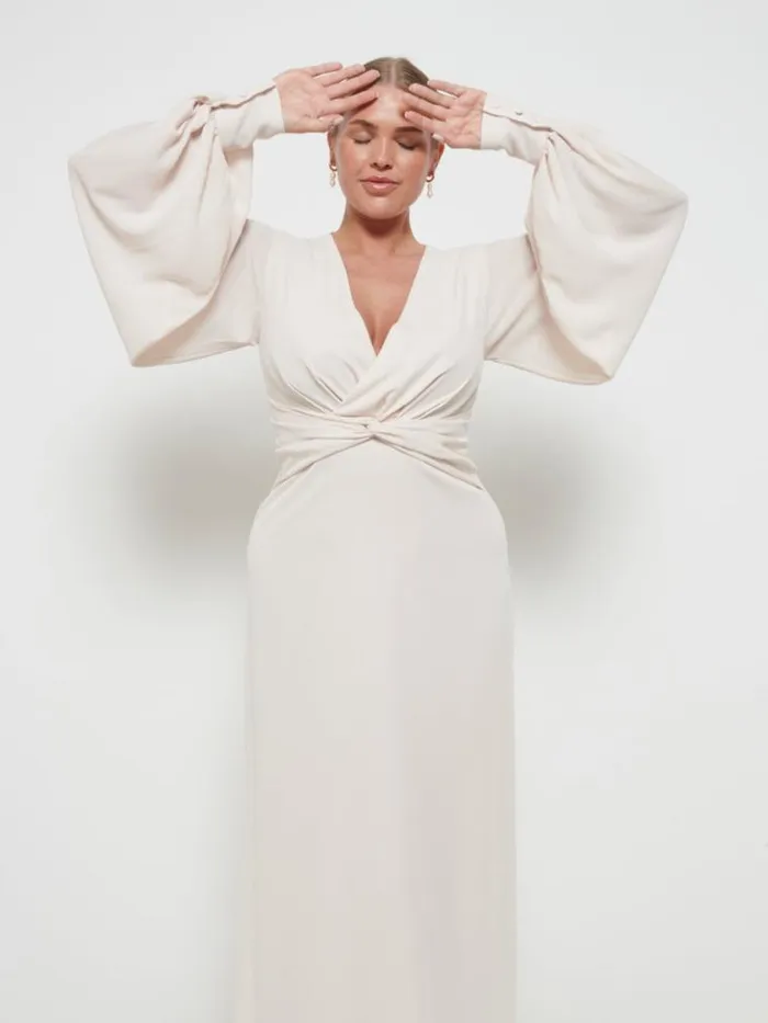 Pretty Lavish Chiffon Bridesmaid Dresses Nellie Knot Maxi Bridesmaid Dress Champagne 8211 Women
