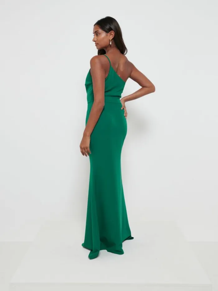 Pretty Lavish Crepe Bridesmaid Dresses Amelia Crepe Maxi Bridesmaid Dress Emerald 8211 Women