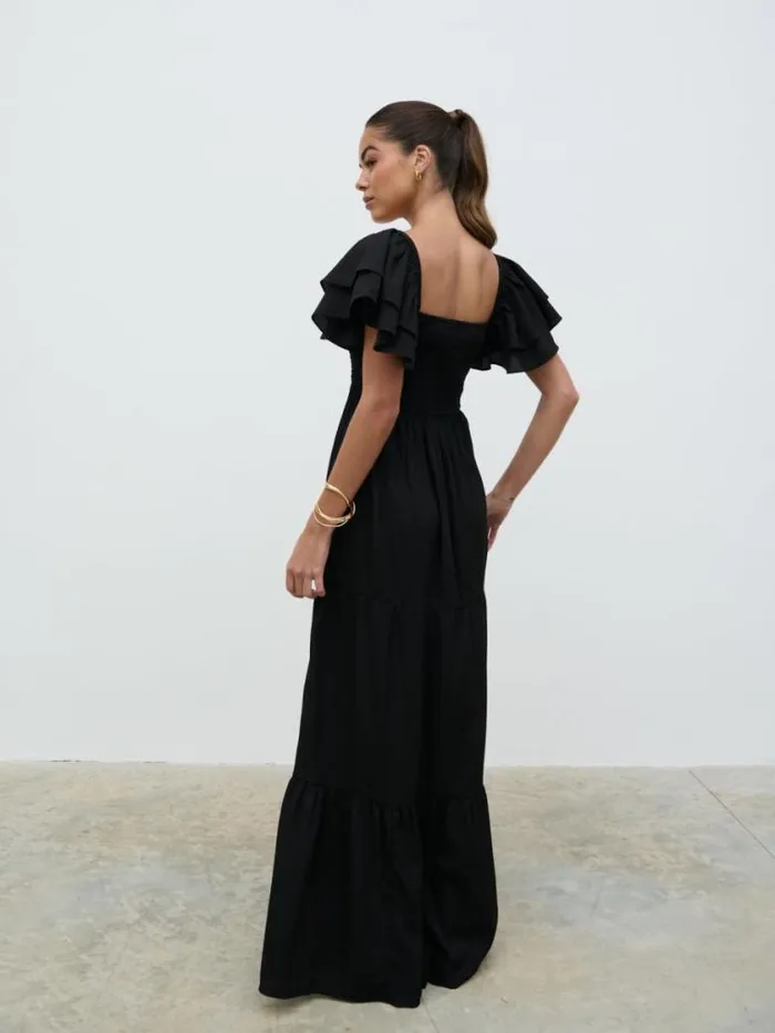 Pretty Lavish Dresses Althea Frill Easywear Day Dress Black 8211 Women