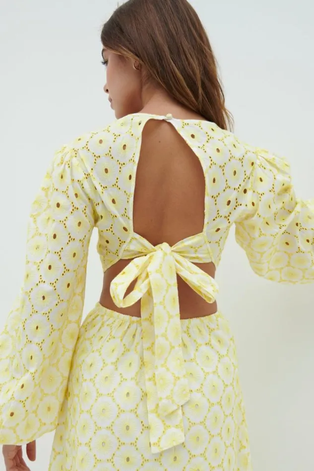 Pretty Lavish Dresses Amber Cut Out Midaxi Dress Yellow 8211 Women