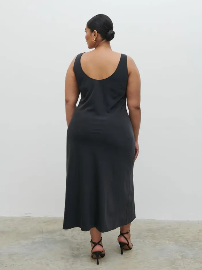 Pretty Lavish Dresses Evelyn Satin Slip Midaxi Dress Curve Black 8211 Women