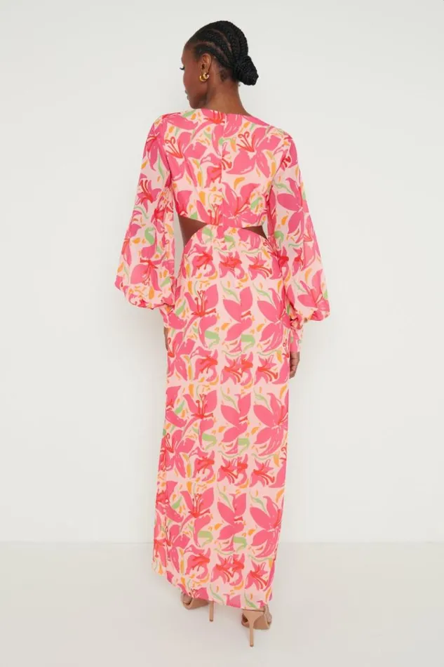 Pretty Lavish Dresses Odette Cut Out Maxi Dress Pink Lily 8211 Women