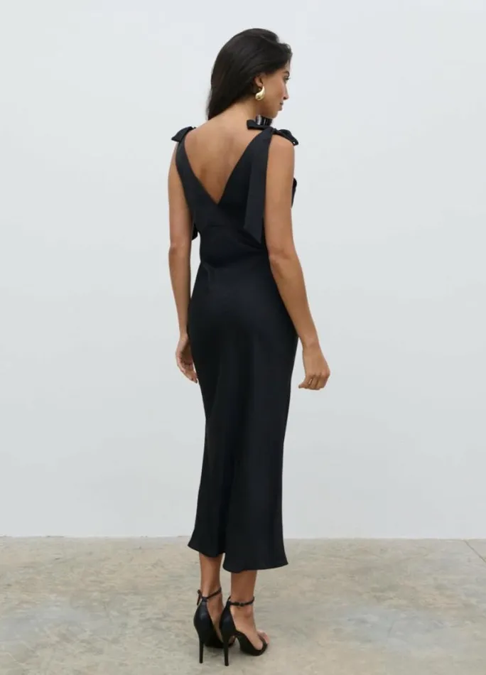 Pretty Lavish Dresses Piper Tie Midaxi Dress Black 8211 Women
