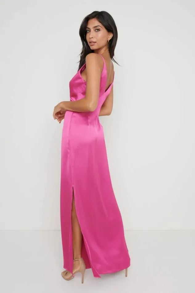 Pretty Lavish Dresses Priya Slip Maxi Dress Pink 8211 Women