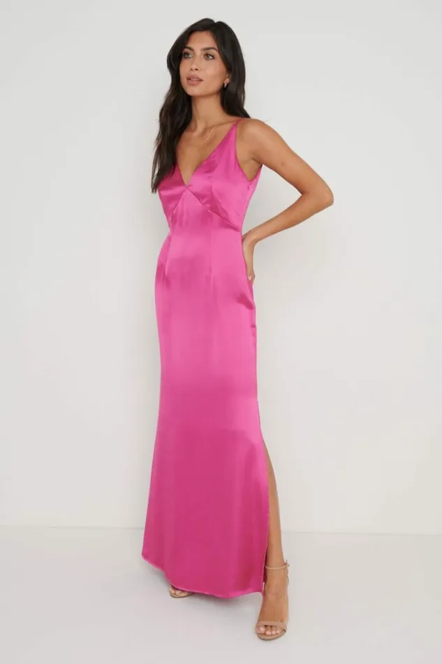 Pretty Lavish Dresses Priya Slip Maxi Dress Pink 8211 Women