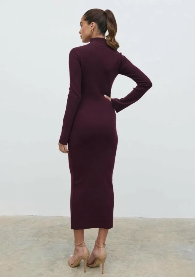 Pretty Lavish Dresses Shani Cut Out Knit Dress Red 8211 Women