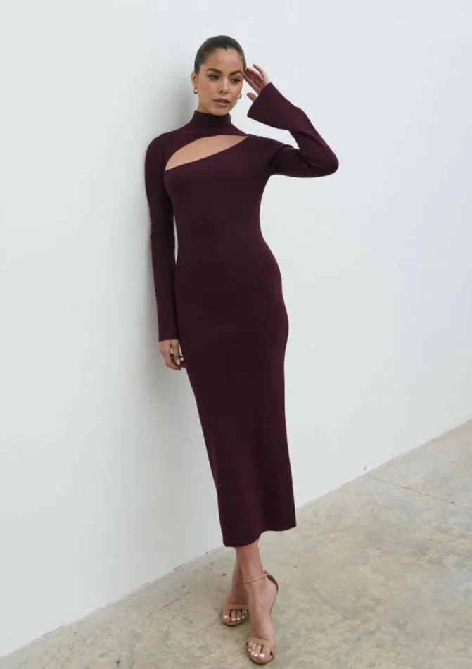 Pretty Lavish Dresses Shani Cut Out Knit Dress Red 8211 Women
