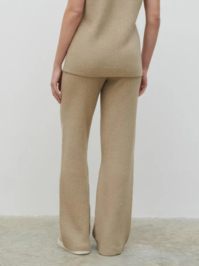 Pretty Lavish Everyday Staples Kourtney Knit Trousers Beige 8211 Women