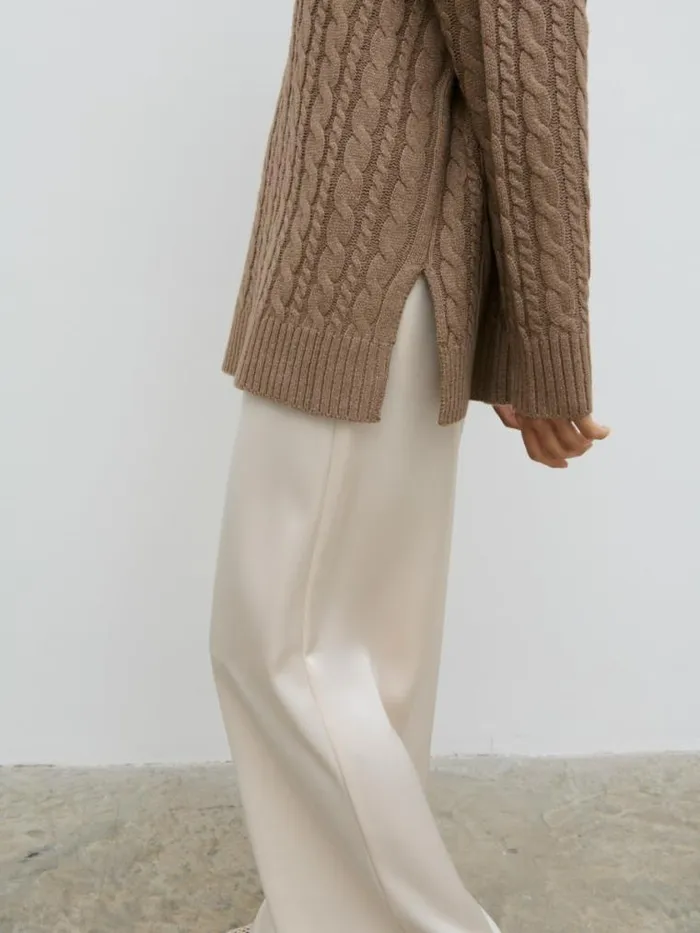 Pretty Lavish Knitwear Braelyn Zip Collared Knit Jumper Brown 8211 Women