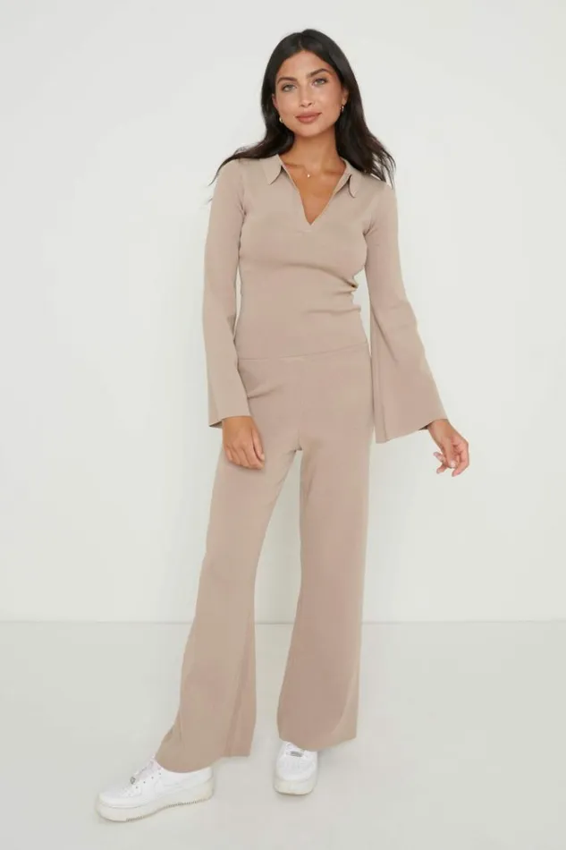 Pretty Lavish Knitwear Hayden Knit Top Beige 8211 Women
