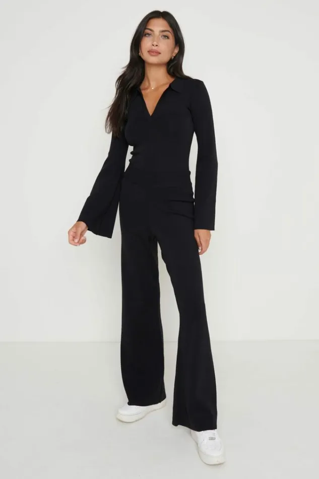 Pretty Lavish Knitwear Hayden Knit Trousers Black 8211 Women