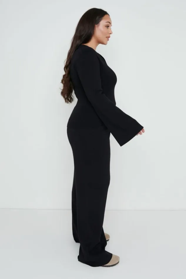 Pretty Lavish Knitwear Hayden Knit Trousers Black 8211 Women