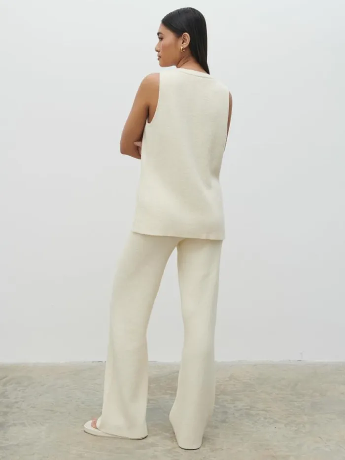 Pretty Lavish Knitwear Kourtney Knit Waistcoat Cream 8211 Women