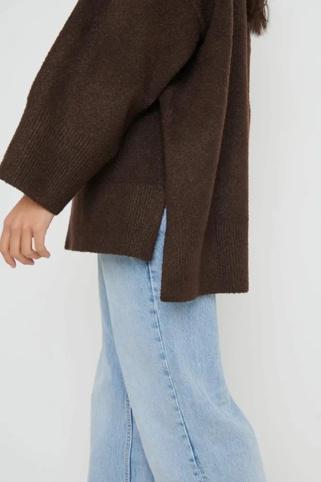 Pretty Lavish Knitwear Myla Oversized Jumper Brown 8211 Women