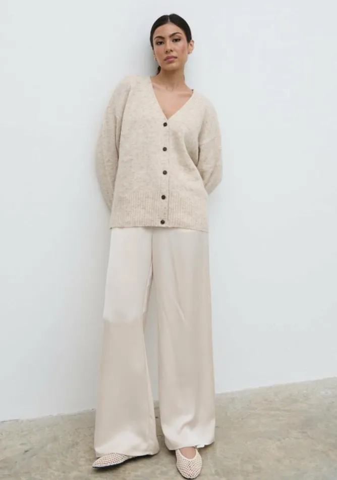 Pretty Lavish Knitwear Otto Knit Cardigan Cream 8211 Women