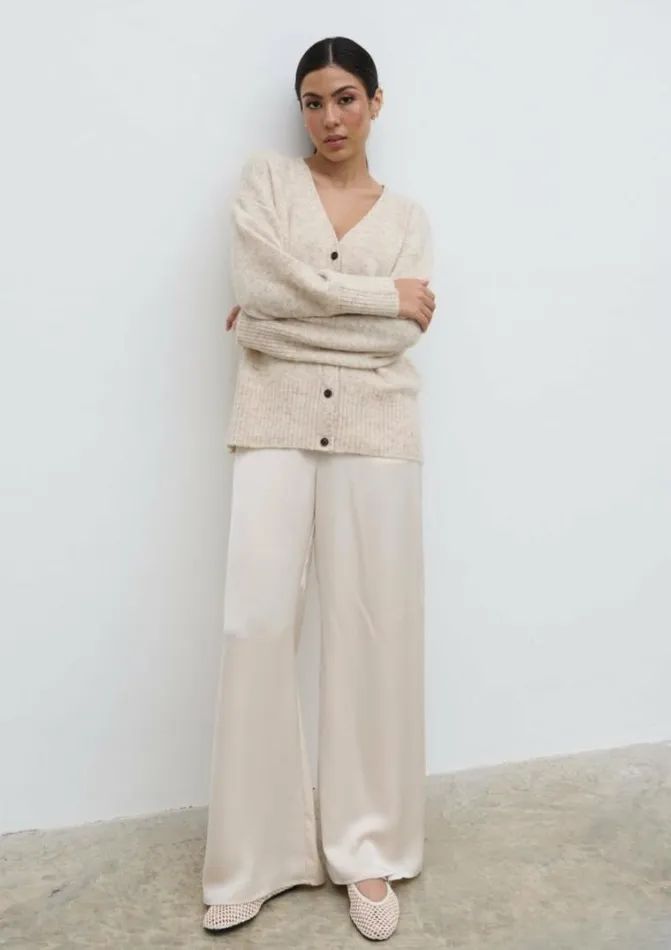 Pretty Lavish Knitwear Otto Knit Cardigan Cream 8211 Women