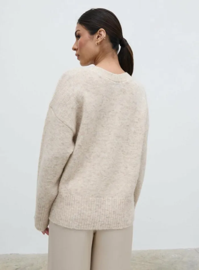 Pretty Lavish Knitwear Otto Knit Cardigan Cream 8211 Women