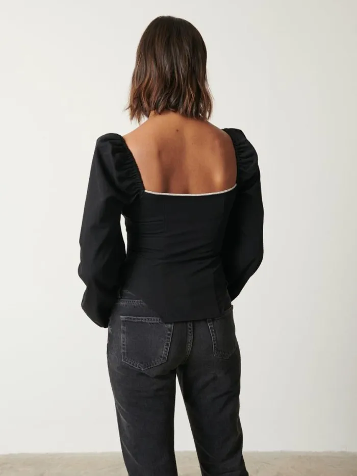 Pretty Lavish Tops Niamh Embellished Top Black 8211 Women
