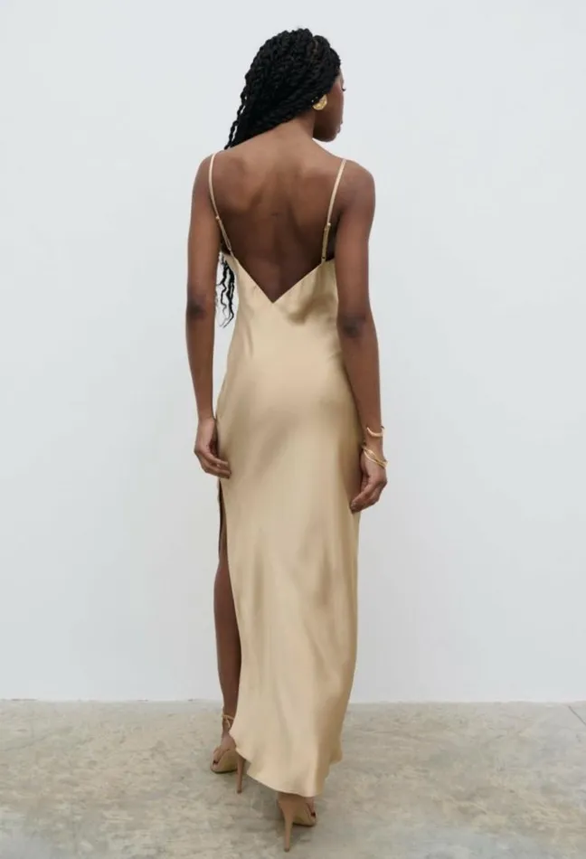 Pretty Lavish Wedding Guest Jode Maxi Dress Gold 8211 Women