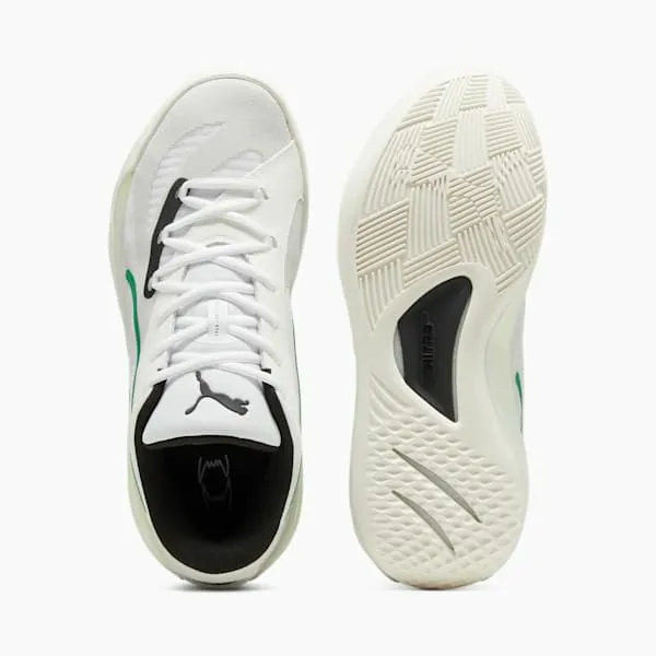 Puma Basketball AllPro NITRO 039s Basketball Shoes Warm Whiteglacial Grayarchive Green 8211 Men