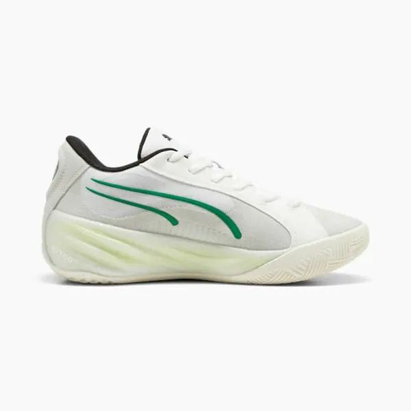 Puma Basketball AllPro NITRO 039s Basketball Shoes Warm Whiteglacial Grayarchive Green 8211 Men