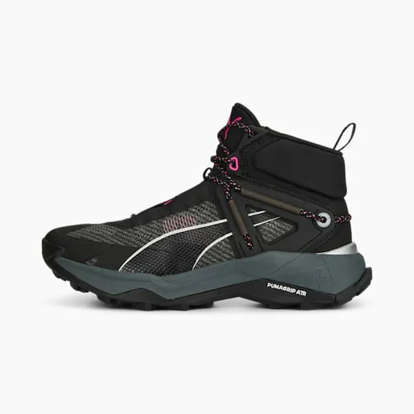 Puma Boots and Mids Explore NITRO 039s Mid Top Trail Running Shoes Puma Blackpuma Silverravish 8211 Women