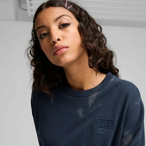 Puma Hoodies and Sweatshirts Downtown Men039s Crew Neck Sweatshirt Club Navy 8211 Women