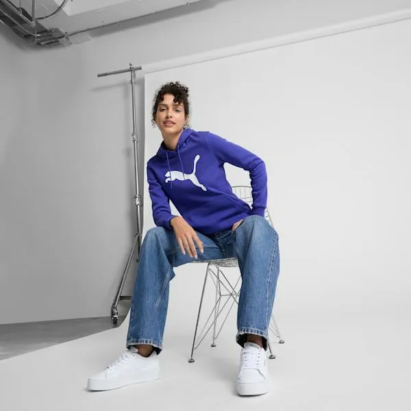 Puma Hoodies and Sweatshirts Essentials Big Cat Logo 039s Hoodie Lapis Lazuli 8211 Women