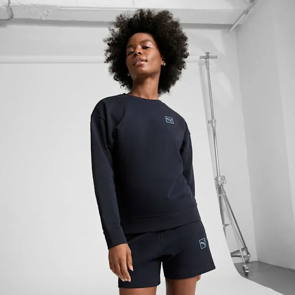 Puma Hoodies and Sweatshirts Essentials Elevated 039s Comfort Crew Sweatshirt New Navy 8211 Women Puma Hoodies and Sweatshirts Essentials Elevated 039s Comfort Crew Sweatshirt New Navy 8211 Women