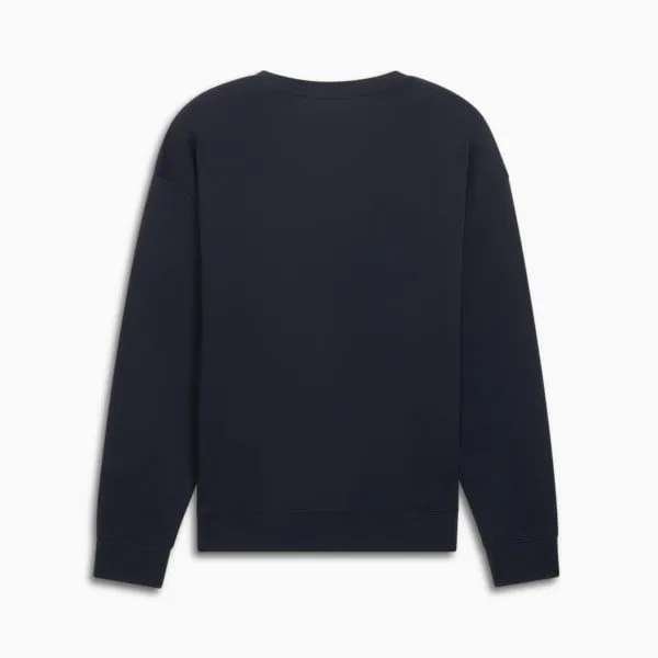 Puma Hoodies and Sweatshirts Essentials Elevated 039s Comfort Crew Sweatshirt New Navy 8211 Women