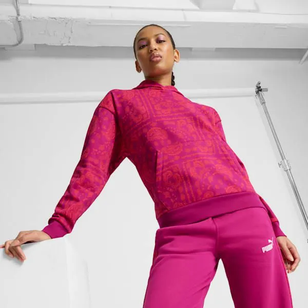 Puma Hoodies and Sweatshirts Essentials Paisley 039s Patterned Hoodie Magenta Gleam 8211 Women Puma Hoodies and Sweatshirts Essentials Paisley 039s Patterned Hoodie Magenta Gleam 8211 Women
