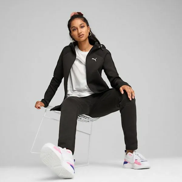 Puma Hoodies and Sweatshirts EvoSTRIPE 039s ZipUp Sweatshirt Puma Black 8211 Women