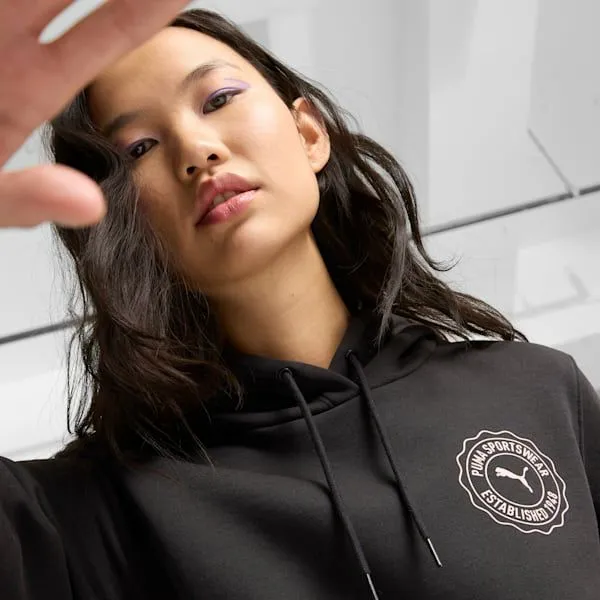 Puma Hoodies and Sweatshirts GRAPHICS Emblem 039s Hoodie Puma Black 8211 Women Puma Hoodies and Sweatshirts GRAPHICS Emblem 039s Hoodie Puma Black 8211 Women