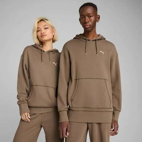 Puma Hoodies and Sweatshirts PREMIUM ESSENTIALS 039s Relaxed Hoodie Totally Taupe 8211 Men
