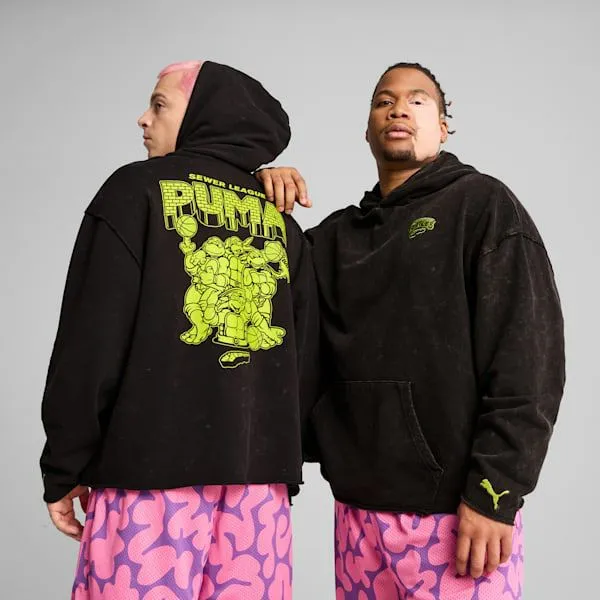 Puma Hoodies and Sweatshirts PUMA X TMNT 039s Basketball Hoodie Puma Black 8211 Men