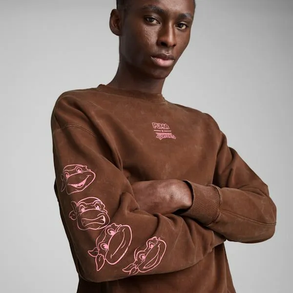 Puma Hoodies and Sweatshirts PUMA X TMNT 039s Relaxed Crew Sweatshirt Chocotart 8211 Men Puma Hoodies and Sweatshirts PUMA X TMNT 039s Relaxed Crew Sweatshirt Chocotart 8211 Men