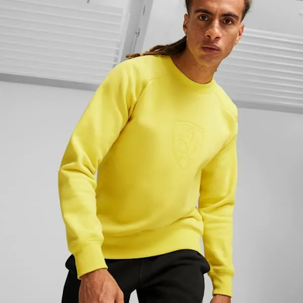 Puma Hoodies and Sweatshirts Scuderia Ferrari Big Shield 039s Motorsport Crew Neck Sweatshirt Speed Yellow 8211 Men Puma Hoodies and Sweatshirts Scuderia Ferrari Big Shield 039s Motorsport Crew Neck Sweatshirt Speed Yellow 8211 Men