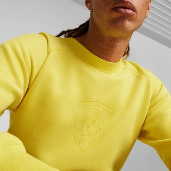 Puma Hoodies and Sweatshirts Scuderia Ferrari Big Shield 039s Motorsport Crew Neck Sweatshirt Speed Yellow 8211 Men Puma Hoodies and Sweatshirts Scuderia Ferrari Big Shield 039s Motorsport Crew Neck Sweatshirt Speed Yellow 8211 Men