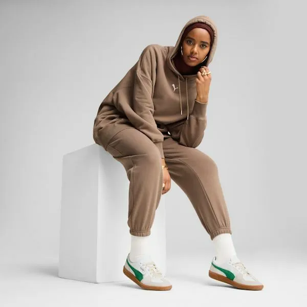 Puma Hoodies and Sweatshirts Wardrobe Essentials 039s Oversized Hoodie Totally Taupe 8211 Women