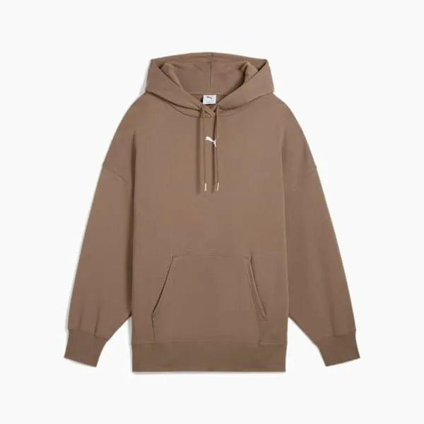 Puma Hoodies and Sweatshirts Wardrobe Essentials 039s Oversized Hoodie Totally Taupe 8211 Women